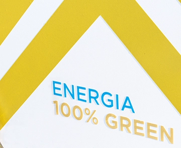 testo insegna: energia 100% green